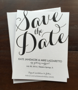 large save the date font erickson design