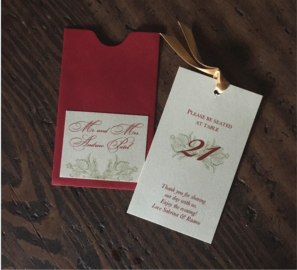 place cards design